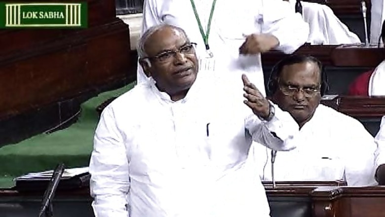 Though not the Leader of Opposition in Lok Sabha, Congress MP Kharge given LoP seat