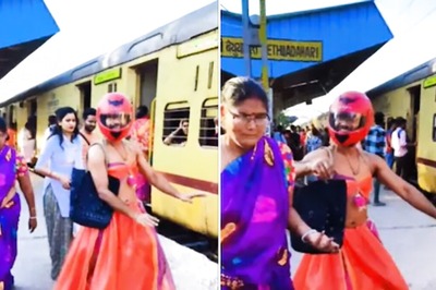 Watch: Man In Lehenga And Helmet Dances At Crowded Railway Station