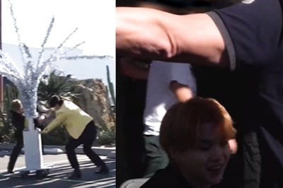 BTS: RM and V Struggle To Move Props, James Corden Protects Suga From Sun In New Bangtan Bomb