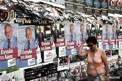Greek exit polls: Top 2 parties neck and neck