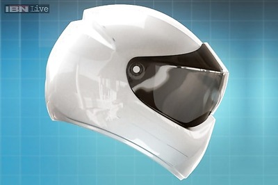 This voice-controlled Android helmet displays navigation tips on the visor