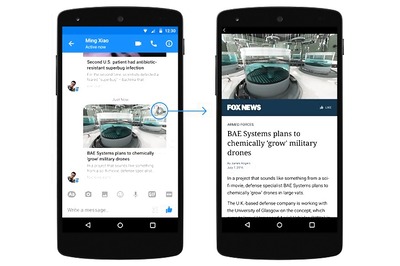 Facebook Brings Instant Articles to Messenger