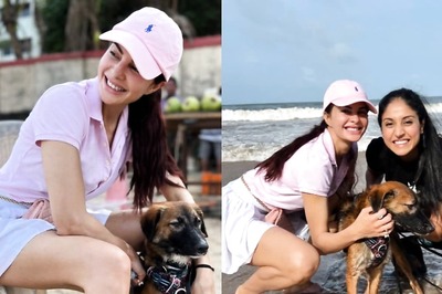 Jacqueline Fernandez Opts For Stylish Mini Skirt And Tee For Beach Day With Her Pet; See Photos