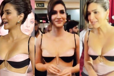 Sexy! Kriti Sanon Sizzles In A Pink Cut-Out Dress At The Crew Premiere; Hot Video Goes Viral