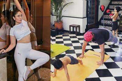 International Yoga Day 2023: Kareena Kapoor Posts Lovely Pictures of Saif Ali Khan Doing Yoga With Kids, Says ‘It All Starts With...'