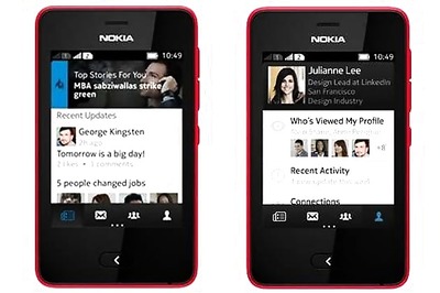 LinkedIn app launched for budget Nokia Asha Full Touch and 501 series