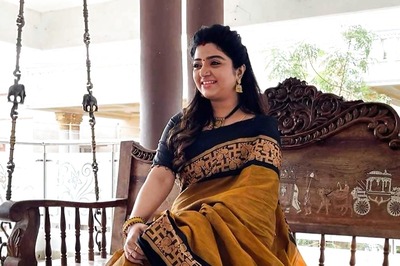 Mahalakshmi Shankar Looks Stunning In Mustard Yellow And Black Saree, See Pics