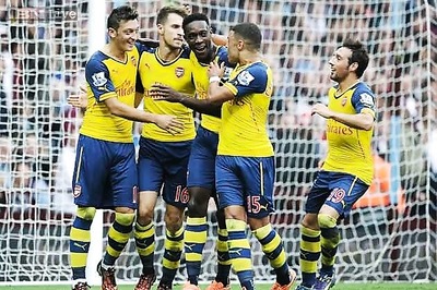 Ozil, Welbeck seal Arsenal's 3-0 win over Aston Villa