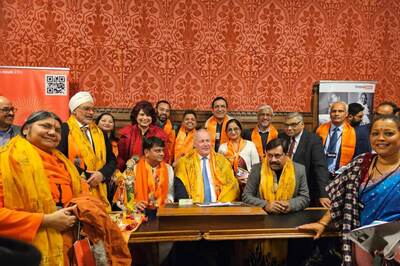 UK Parliament Resonates with 'Shri Ram' Chants in Celebrations for Ayodhya's Ram Mandir
