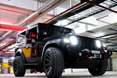 Mahindra Thar Modified with 20-Inch Alloy Wheels Looks Commanding: Watch Video