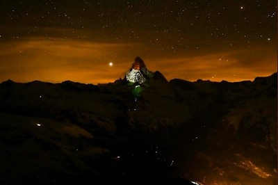 Indian Tricolour Projected onto Switzerland's Mighty Matterhorn to Send a Message of Hope