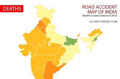 Road accident map of India