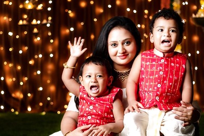 Kannada Actress Amulya's Diwali Pics With Her Twin Kids Is Pure Mother-son Goals