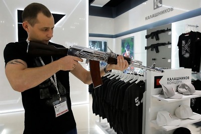 Kalashnikov Shop at Moscow airport Sells AK-47 Models