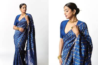 Priyamani's Elegant Indigo Blue Saree Look For Article 370 Promotions Has Fan's Approval