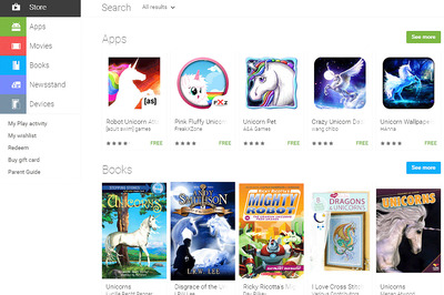Did you ever notice the Unicorn Easter Egg on Google Play Store search?