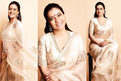 Kajol Is the Picture of Grace in This Ivory White Organza Saree