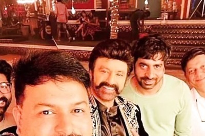 Nandamuri Balakrishna Poses For Selfie With Gopichand on Sets of NBK107