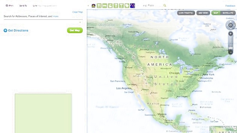 MapQuest beta version has a cleaner, simpler look
