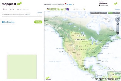MapQuest beta version has a cleaner, simpler look