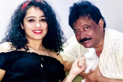 Telugu Actress Apsara Rani Visits Ram Gopal Varma's New Office in Hyderabad