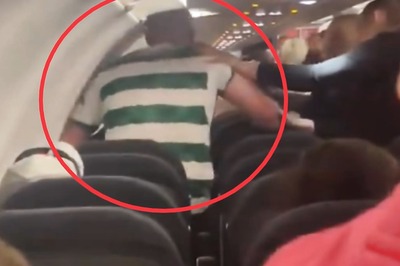 Video: Drunk Football Hooligan Punches Cops, Airline Staff, Scares Little Girl During In-Flight Brawl