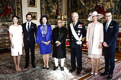 Pranab Mukherjee visits Sweden; the first ever by an Indian President