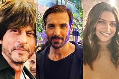 Pathaan Screening: SRK, John Twin in Black; Deepika Stuns in Beige Outfit; See Inside Pics