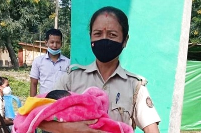 Assam Woman Constable Takes Care of Infant While Mother Writes TET