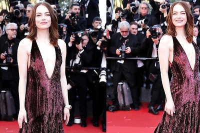 Cannes 2024: Emma Stone Picks A Louis Vuitton Shimmer Gown With Daring Neckline