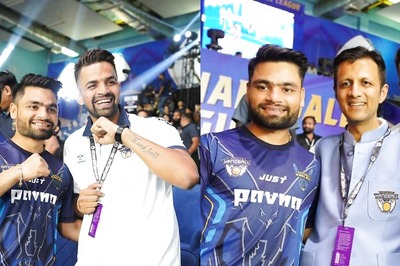 After IPL 2023, KKR Star Rinku Singh Cheers For Golden Eagles Uttar Pradesh During Premier Handball League Match