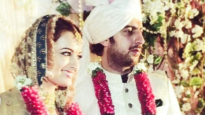 Snapshot: Dia Mirza and Sahil Sangha opt for a private Arya Samaj wedding