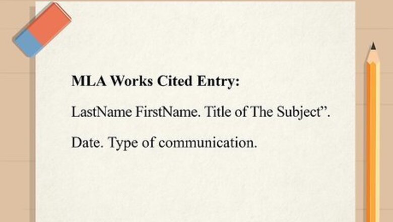 How to Cite Personal Communications