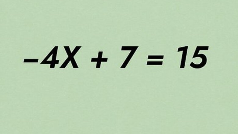 How to Solve Two Step Algebraic Equations