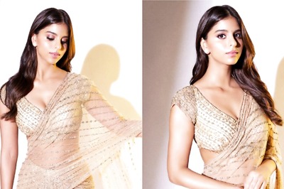 Suhana Khan Sizzles In A Beige Sequin Saree, Sends Out Diwali Wishes For Fans; See Viral Photos