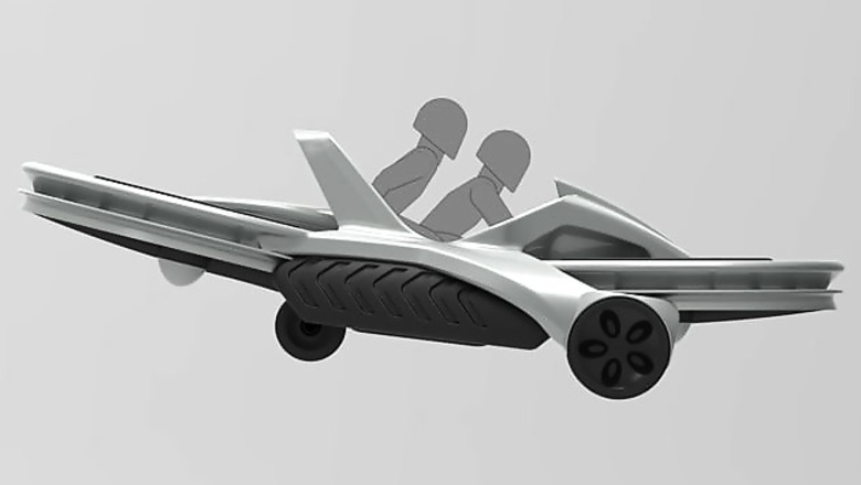 A flying bike coming in 2017; can carry two people up to a height of 10 feet above the ground