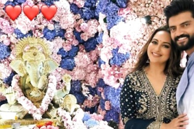 Sonakshi Sinha And Zaheer Iqbal Twinned Adorably In Blue For Their First Ganesh Chaturthi