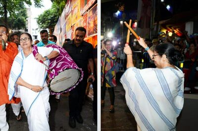 Mamata Plays 'Dhaak' & Performs Daandiya in Kolkata, Mrs. Thackeray's 'Aarti' Plans in Shinde Bastion: Painted in Political Hue, What Netas Are Up to This Durga Puja