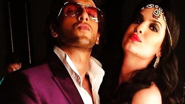 Snapshot: Ranveer Singh snapped on the sets of a condom ad shoot