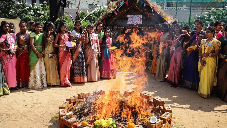 PM Modi, CM Yogi, Ramdev on Kites, 'Bhogi' with KCR's Daughter: In Visuals, India's Harvest Festivals