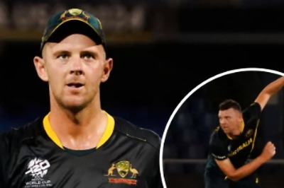T20 World Cup 2024: Australia's Josh Hazlewood Bowls Hat-trick of Maidens in Warm-up Match vs Namibia