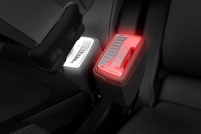 Skoda Patents LED-Illuminated Seat Buckles, First in the World and Auto Industry