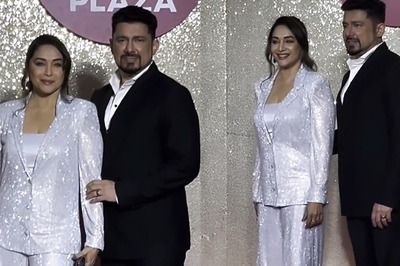 Madhuri Dixit Looks Vision In Shimmer Outfit, Attends Jio World Plaza Launch With Husband; Watch