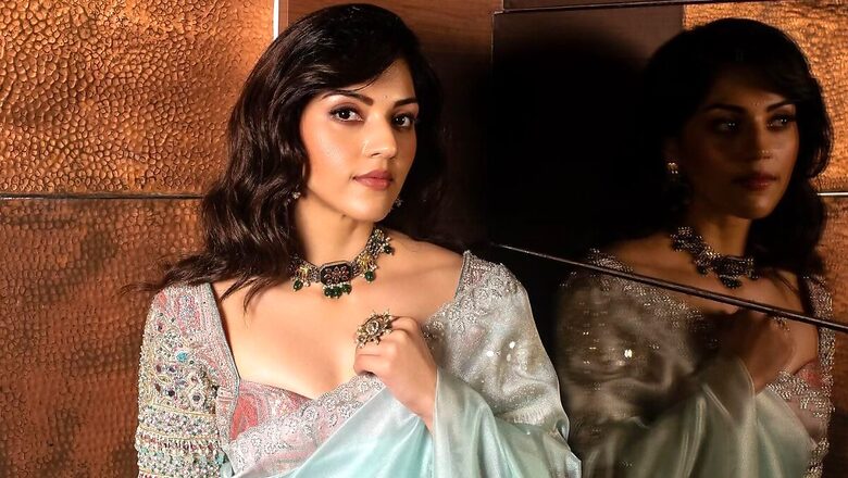 Mehreen Pirzada's Turquoise Saree Is The Perfect Wedding Wear