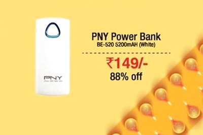 PNY 5200mAh power bank at Rs 149 at Amazon's Diwali sale