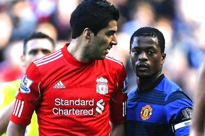 Watch: Suarez refuses to shake hands with Evra