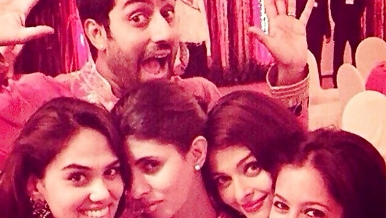 Snapshot: Aishwarya Rai poses with Shweta Nanda for a Diwali candid; Abhishek Bachchan makes faces