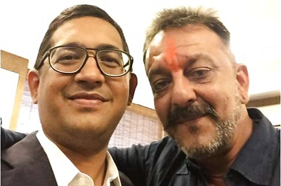 Bollywood actor Sanjay Dutt clicks a selfie with his lawyer