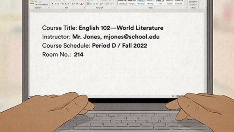 How to Write a Syllabus