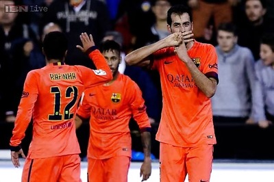 Sergio Busquets scores as Barcelona beat Valencia 1-0 in La Liga